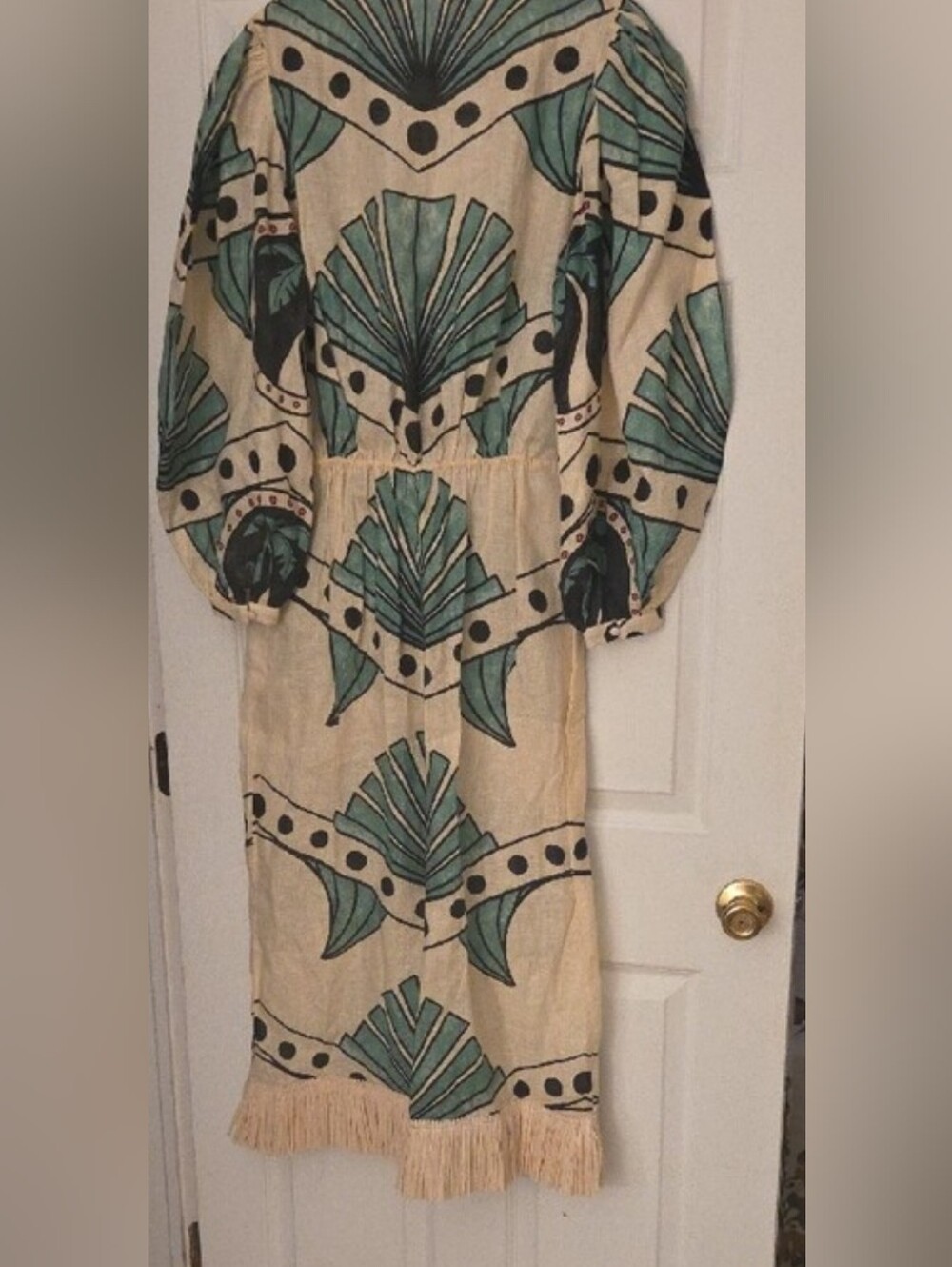 Johanna Ortiz other Continent Tie-Front Fringe Dress M/L - Picture 14 of 14
